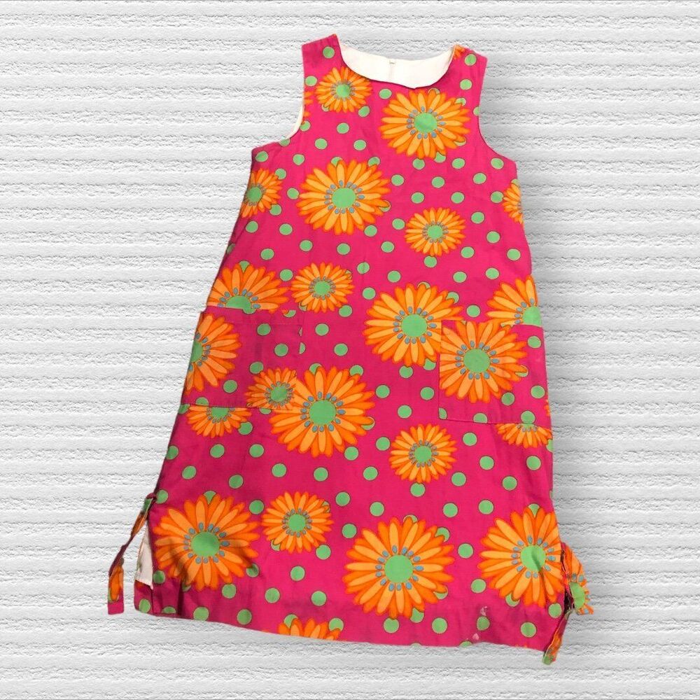 Corky’s Kids Bright Orange Flower Shift Dress